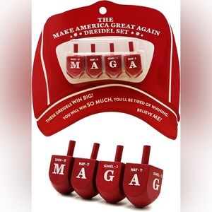***BRAND NEW*** Red MAGA Dreidel Set